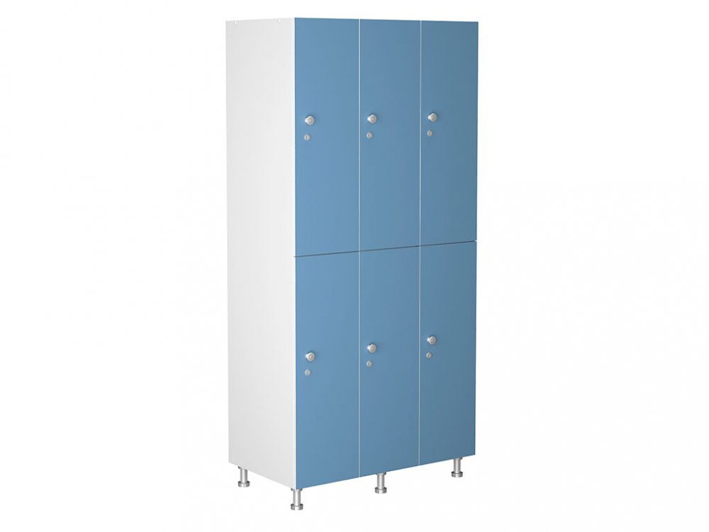 Шкаф для раздевалок ЛДСП 1900*900*500мм (6 дверей) WL 32-90 высокое качество товара